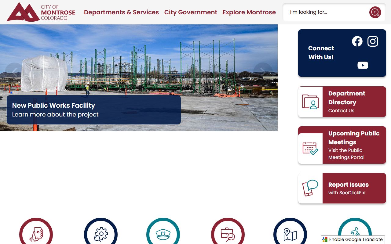 Montrose city view and public safety building