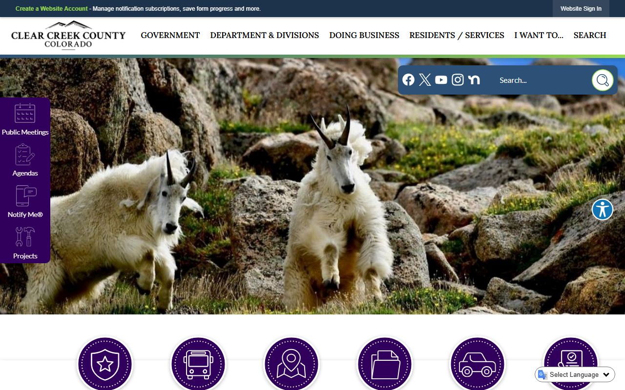 Clear Creek County Sheriff's Office building in Georgetown Colorado