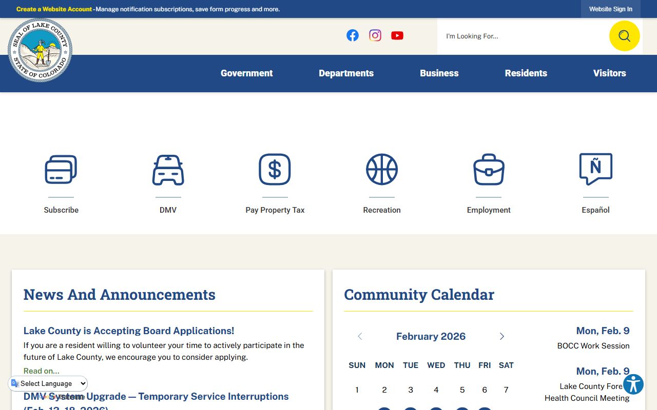 Lake County Sheriff's Office website