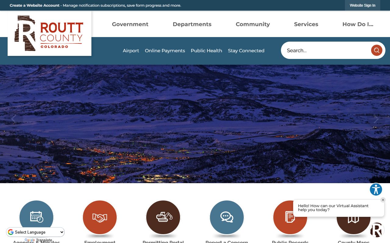 Routt County Sheriff's Office website
